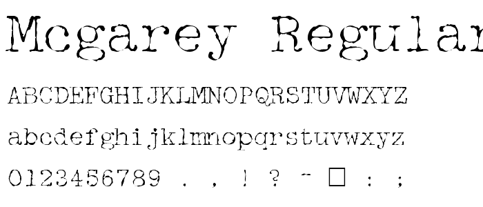 McGarey Regular font
